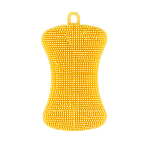 YIGO spons PE pencuci piring penggosok dapur antilengket silikon spons piring untuk piring, buah, sayuran - Product Image 4