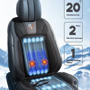 Ventilador de verano de seda helada de 12V, cojín fresco para asiento de coche para SUV, camión, masaje de soplado, ventilación, mejora de aire acondicionado - Product Image 3