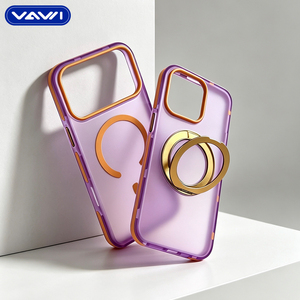 VAWI B510 2026 <span class=keywords><strong>Coque</strong></span> de téléphone antichoc de luxe au design populaire et coloré avec anneau métallique pour recharge sans fil à 360° pour <span class=keywords><strong>iPhone</strong></span> 18 Pro Max - Product Image 5