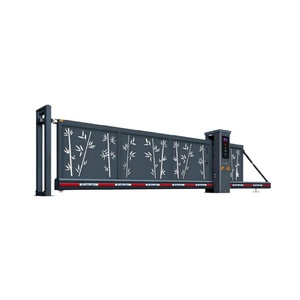 Portail coulissant industriel en alliage d'aluminium à commande à distance, design simple, pour allée, ferme, usage intensif, villa, école - Product Image 1