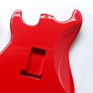 Corpo per Chitarra Elettrica ST in <span class=keywords><strong>Ontano</strong></span> <span class=keywords><strong>Rosso</strong></span> Fiesta con Finitura Lucida Donlis per Kit Elettrici SSS dalla Fabbrica Cinese Disponibile in Vari Colori - Product Image 6