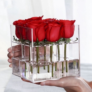 Dấu hiệu mùa xuân bán buôn rõ ràng acrylic bảo quản Rose Flower hộp hiển thị với ngăn kéo cho bảo quản hoa - Product Image 5