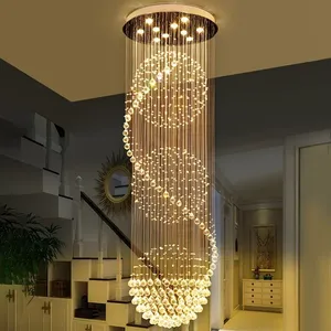 Lustres sphériques modernes du sol au plafond décorent les lustres en cristal dans le salon, <span class=keywords><strong>la</strong></span> salle à manger et l'hôtel. - Product Image 1