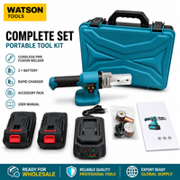 Kit de soudeuse à fusion de tuyaux sans fil avec 2 batteries, chargeur, mallette de transport et accessoires pour la vente en gros B2B