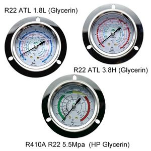 Soğutma ünitesi için 1/4 SAE bağlantı SUS304 silikon veya gliserin dolum yağ basınç göstergesi - Product Image 3