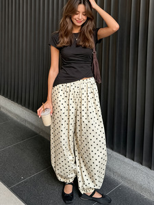 <span class=keywords><strong>Pantalones</strong></span> de Verano 2026 Nuevos con Estampado de Puntos Japoneses, <span class=keywords><strong>Pantalones</strong></span> Anchos Finos de Verano para Mujer, <span class=keywords><strong>Pantalones</strong></span> Harem de Talla Grande que Estilizan la Figura - Product Image 2