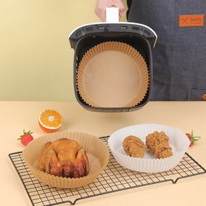<b>Air</b> <b>Fryer</b> Accessories 20cm Round Food Grade Parchment Non Stick Steamer Baking Papers <b>Air</b> <b>Fryer</b> Disposable Paper <b>Liner</b> - Product Image 1
