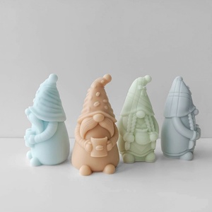 DIY 3D Christmas Snowman Candle Mold Silicone Soap Mold Christmas Santa Claus DIY <b>Craft</b> Art Handmade Soap Candle Wax Mould - Product Image 2