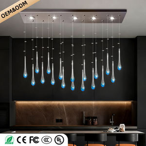 Lámpara de Araña de Lujo para Comedor, Lámpara Colgante para Vestíbulo de Villa Dúplex, Lámpara Colgante de Techo de Vidrio Nórdica para Isla de Cocina, Sobre la Mesa - Product Image 1