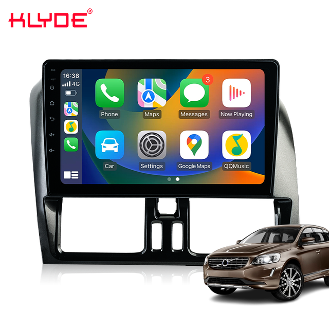 Wireless CarPlay & Android Auto Car Radio with GPS 4G LTE DSP WiFi Android 14 AM/FM RDS for XC60 2017
