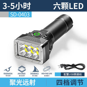 Klattermusen <b>Rechargeable</b> Flashlight 6 <b>Led</b> High Brightness Dimmable Camping <b>Light</b> With Battery Level Display - Product Image 5