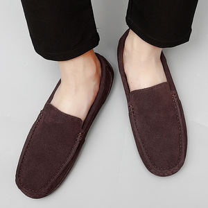Mocassins classiques confortables en cuir de vachette suédé, légers, confortables, à <span class=keywords><strong>semelle</strong></span> souple, pour la marche, décontractés, pour la conduite, pour hommes - Product Image 5