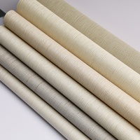 Papier peint géométrique moderne en vinyle PVC ignifuge imperméable à l'eau couleur unie texturé revêtement mural tissu soutenu chaleur ménages