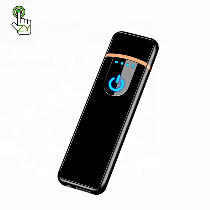 Usb-зажигалка с датчиком отпечатка пальца, Электронная зажигалка, зажигалка с двойной дугой для мужчин, подарок