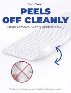 Adesivi Antiscivolo per <span class=keywords><strong>Doccia</strong></span> a Doppia Faccia, 12 Pezzi, Strisce Invisibili per <span class=keywords><strong>Doccia</strong></span>, Adesivi Premium per <span class=keywords><strong>Vasca</strong></span> da Bagno (Trasparenti) - Product Image 2