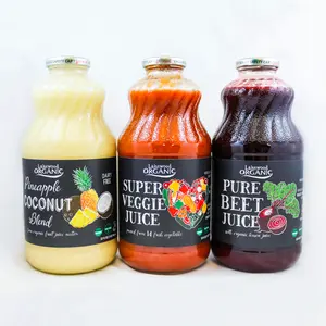 Minuman energi kustom tahan air Bopp Logo vinil cetakan perekat botol jus minuman label rol stiker untuk botol jus