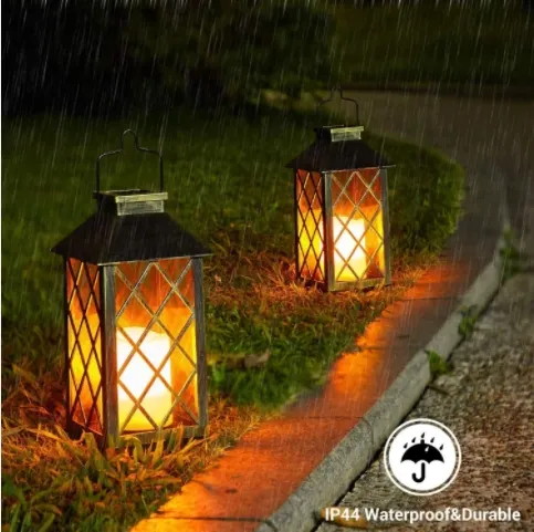 Nicro Retro Courtyard Garden Landscape Decoration Creative LED Electronic Candles Outdoor Solar Lantern