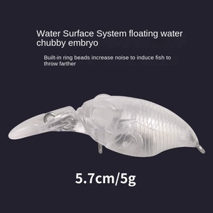 Nhà Máy Bán Buôn Luya Griffin Nổi Nước Mồi 5.7Cm/5G ABS Cứng Mồi Với Trong Suốt Trống Cho Cá Chép Mục Tiêu Loài - Product Image 5