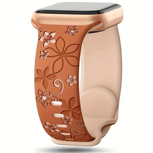 Lionorm moda donna floreale bicolore cinturino in Silicone per <span class=keywords><strong>apple</strong></span> <span class=keywords><strong>Watch</strong></span> <span class=keywords><strong>serie</strong></span> Soft <span class=keywords><strong>Sport</strong></span> Band per IWatch <span class=keywords><strong>serie</strong></span> 10 - Product Image 4