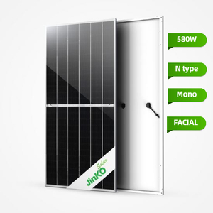 ราคาโรงงานแผงโซลาร์เซลล์แบบ N-type 580w 580 วัตต์ 550w 570w 575w โมโนคริสตัลไลน์กรอบสีเงิน สำหรับบ้านของฉัน รุ่น JKM570N-590N-72HL4 - Product Image 1