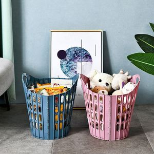 Panier à linge pliable avec poignée, en plastique durable, rectangulaire, respirant, léger, organisateur pour la maison et la salle de bain - Product Image 4