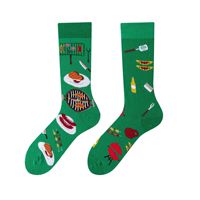 Chaussettes unisexes en coton colorées et amusantes à motifs artistiques, design personnalisé, multicolores, tendance, en promotion