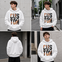 Hoodie Vintage Streetwear Heavyweight Custom DTG Print Bordir Logo Sablon 380GSM Katun Unisex Oversized MOQ Rendah