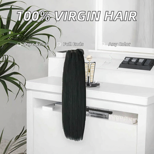 Paquetes de Cabello Humano Indio y Brasileño 12A Sin Procesar, Doble Trama, Remy, Baratos, 100% Virgen, para Tejer, Yiwigs, 100g - Product Image 2