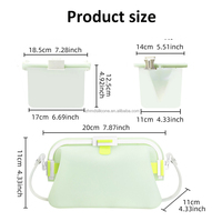 Personnalisé 750ml Shopping Pique-Nique Sacs À Main Voyage Collation Stockage Des Aliments Multifonction Réutilisable Lait Maternel Silicone Stockage Sac Fourre-Tout