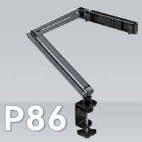P86 Support de rangement intégré pliable réglable en métal pour tablette PC universelle de bureau de chevet pour la diffusion en direct