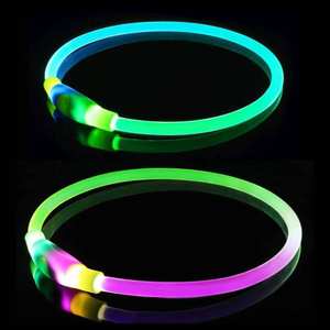2024 nuevo Color RGB impermeable iluminar LED <span class=keywords><strong>Collar</strong></span> de perro mascota USB recargable <span class=keywords><strong>TPU</strong></span> brillo Color DE SEGURIDAD Led <span class=keywords><strong>Collar</strong></span> - Product Image 3