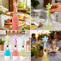 Bouchon de bouteille de vin en silicone en forme de fleur OKSILICONE, bouchon de bouteille de vin, bouchon de bouteille, accessoires de cuisine