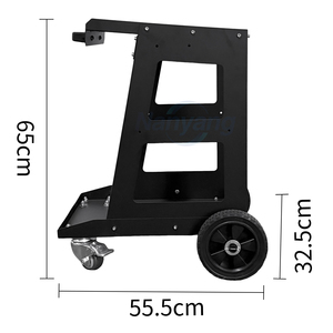 2 Tiers Steel Welding Machine <b>Trolley</b> Cart Universal Rolling MIG Welder Gas Cylinder Cart with 7 Inch Solid Wheels - Product Image 3