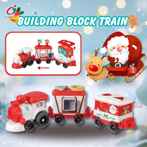 Chengji classique jouet Train en plastique jouet électrique éclairage inertiel fonction <span class=keywords><strong>de</strong></span> musique dessin animé thème <span class=keywords><strong>de</strong></span> noël bricolage classique jouet Train - Product Image 5