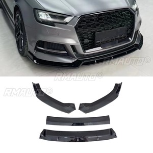 สปอยเลอร์กันชนหน้ารถยนต์ ฝาครอบป้องกันกันชนหน้า ชุดแต่งกันชนหน้า สำหรับ Audi A3 2017-2020 อุปกรณ์ตกแต่งรถยนต์ - Product Image 3