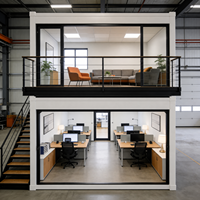 Complexe de bureaux modulaire multi-étages en panneaux sandwich, design moderne, escalier intérieur, garantie 5 ans, pour maison, bar, hôtel