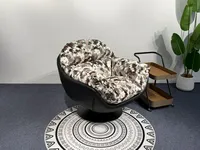 Canapé paresseux convertible en lit, fauteuil décontracté, chaise longue individuelle pour chambre, fauteuil de designer rotatif rétro en forme d'œuf