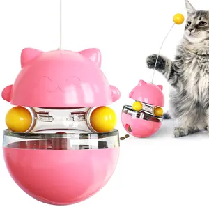 2023 new OEM/ODM customized design tumbler Fortune cat turntable pet leaky food ball pet bowls feeders intelligence pet supplies