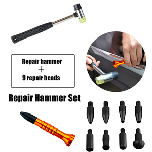Kit d'outils PDR, marteau en caoutchouc avec 9 têtes en nylon interchangeables, outils professionnels de <span class=keywords><strong>débosselage</strong></span> sans peinture, outils de nivellement - Product Image 2