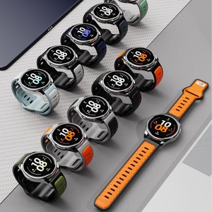 Correa de Reloj de Silicona Universal de Doble Color de 20 mm y 22 mm para Huawei <span class=keywords><strong>Watch</strong></span> GT5 GT4 Samsung <span class=keywords><strong>Galaxy</strong></span> Watch7 Xiaomi <span class=keywords><strong>Watch</strong></span> <span class=keywords><strong>S4</strong></span> - Product Image 1
