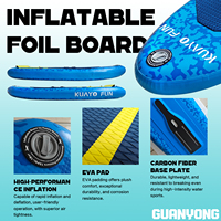 Ensemble de 3 équipements de sports nautiques populaires : Planche de surf gonflable, Wing Foil, Hydrofoil, Kitesurf, Wingfoil, Windsurf, Ensemble de jeux aquatiques à vendre