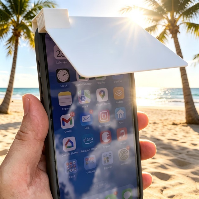 Hot Sale 3D Printed Phone Sun Visor, Lightweight Anti-glare Smartphone Sunshade for Summer Outdoor Usage