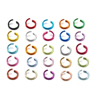 1 kg/sac 6/8/10mm bijoux bracelets de connexion aluminium solide coloré plat porte-clés fabricant o-ring kit anneau de saut en métal