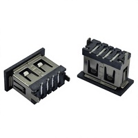 Prise femelle USB2.0 10.0 à corps court, haute intensité, charge rapide/flash, 2 broches H6.8, montage SMT pour chargeur de batterie externe et chargeur de voiture