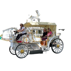 Carruaje de 4 ruedas eléctrico real de lujo con caballos, personaliza una variedad de colores para visitas de boda opcionales - Product Image 6