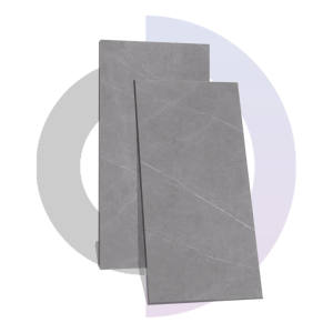 PIETRA GREY 9mm Polished Porcelain Tiles 600x1200MM / 24X48 Modern Classic Design a Grade Premium Firebrick Tiles Certified-CE - Product Image 1
