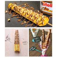 Moule personnalisé OEM Machine à collation plaque interchangeable commerciale Lolly Stick gaufrier Certification CE pour les petites entreprises