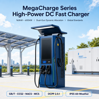 Chargeur EV DC intelligent à double borne 240 kW avec grand écran publicitaire LED – Station de recharge publique
