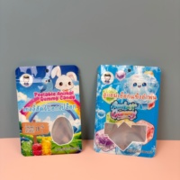Sachet refermable en Mylar à fermeture éclair, imprimé en gravure, en plastique PE, à trois soudures latérales, en forme d'animal de dessin animé, pour bonbons gélifiés en forme d'animal