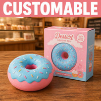 Jouet Squishy Donut à Remontée Lente, Balle Anti-Stress Donut Anneau Réaliste, Jouet Sensoriel Doux pour Enfants et Adultes, Idéal pour le Bureau